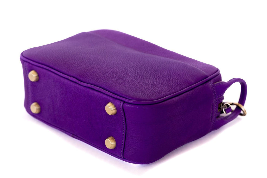 Sapahn- Jori Leather Crossbody- Purple