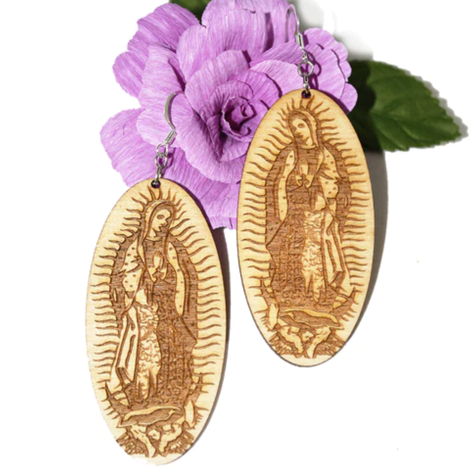 Cultura Corazon | Guadalupe Wooden Earrings