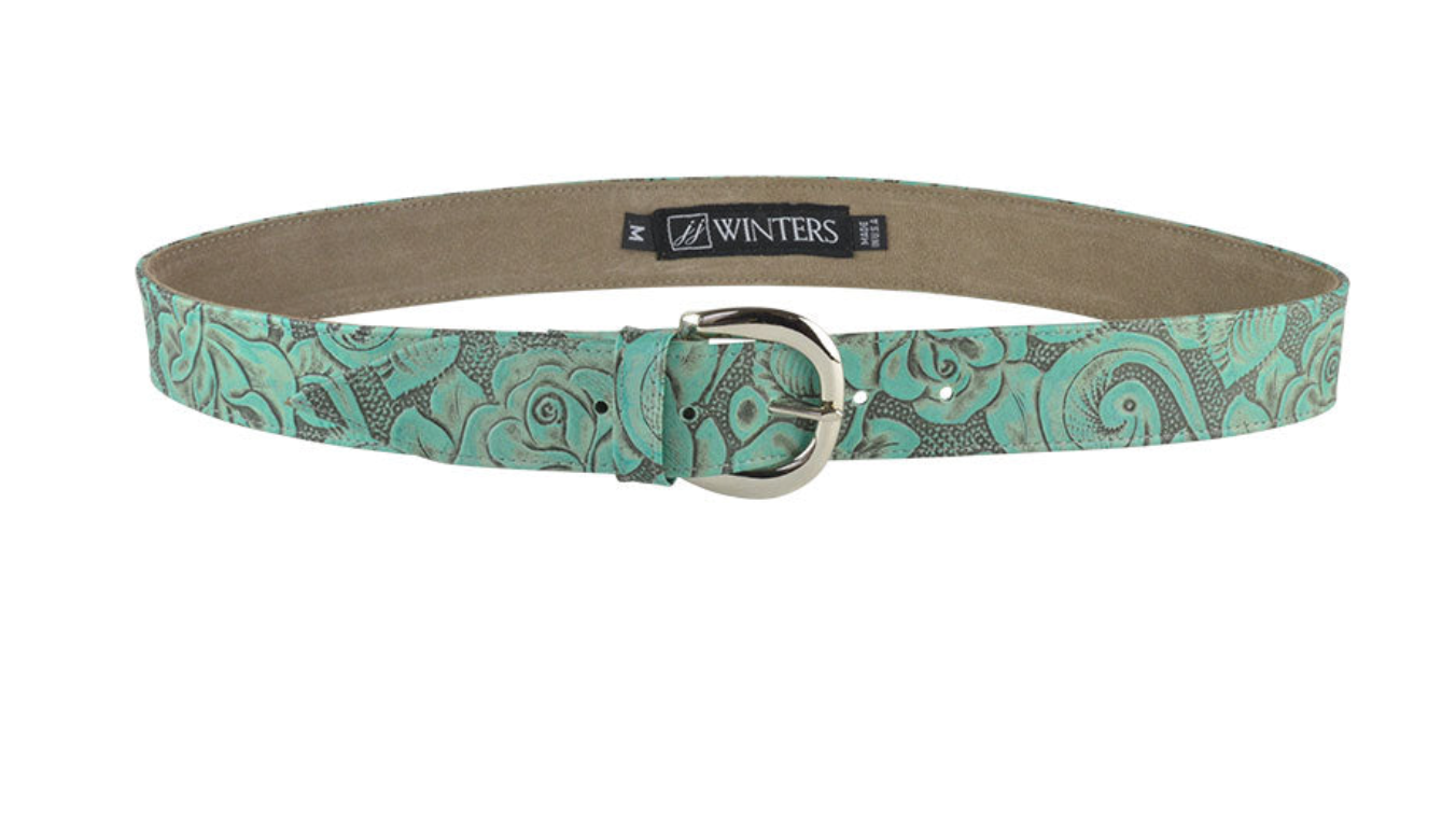 JJ Winters- Willa Belt- Turquoise Floral