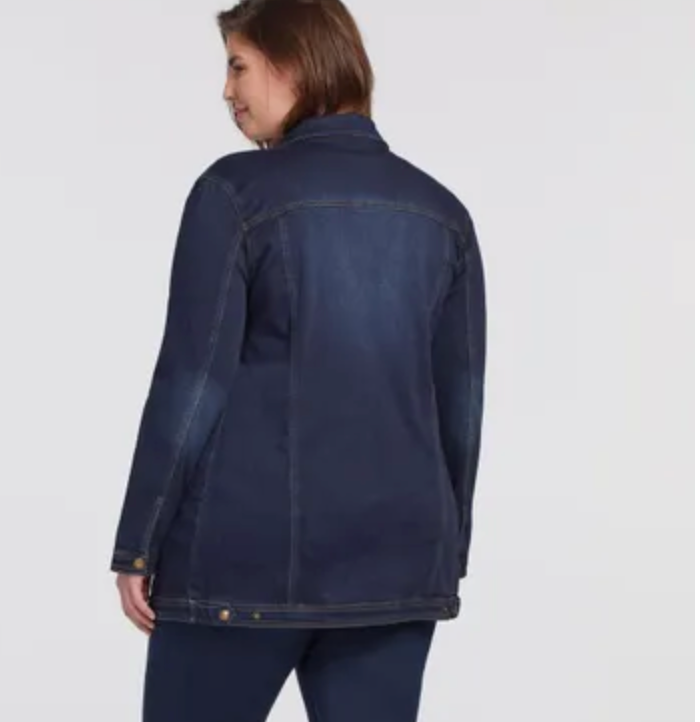 TRIBAL - MAXI DENIM JACKET - DARK BLUE