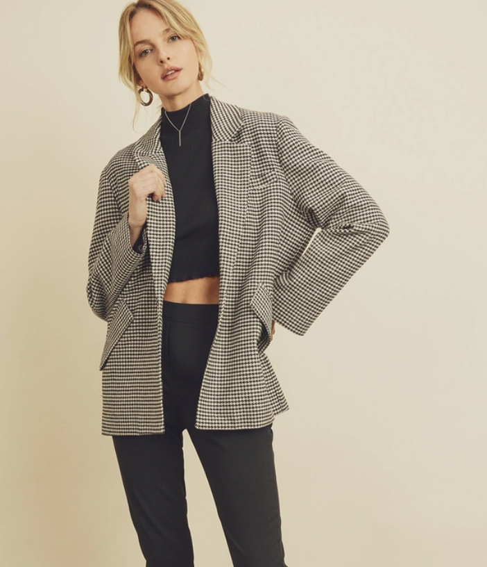 Dress Forum - Houndstooth Boyfriend Jacket