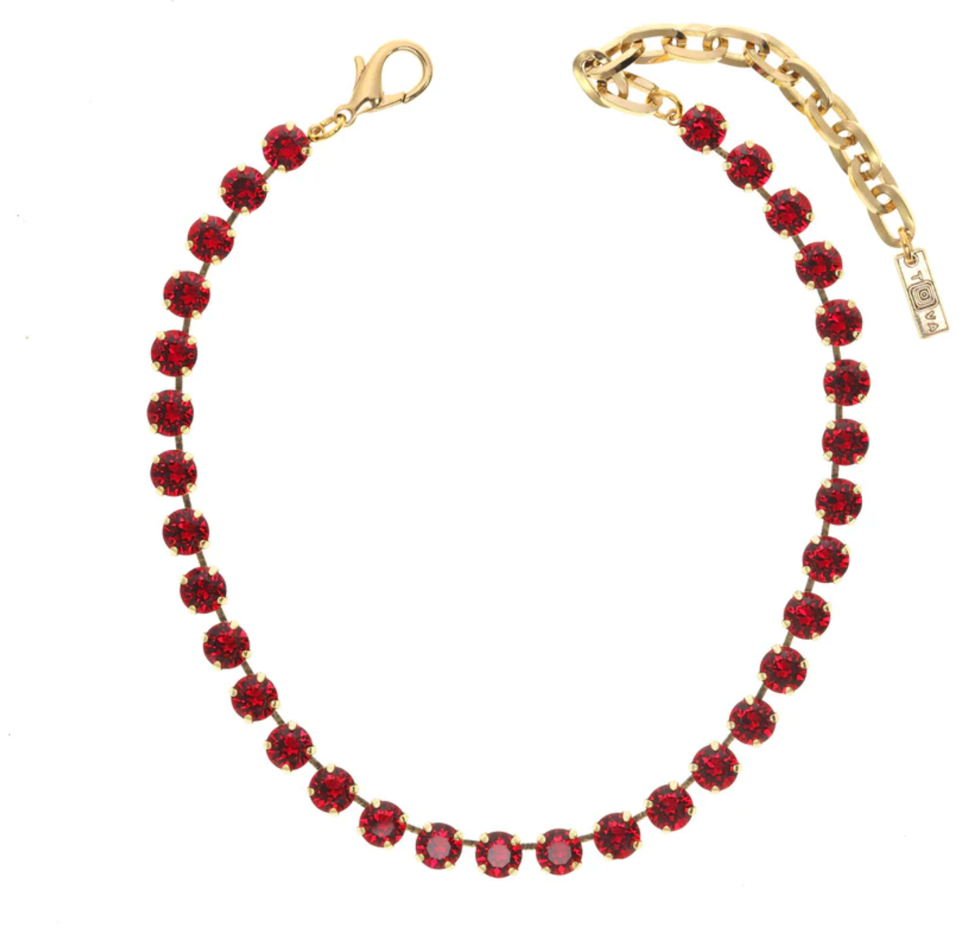 TOVA Oakland Necklace Red Sign of the Pampered Maiden