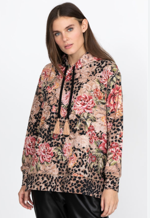 Johnny Was- Vintage Rose Crew Neck Sweatshirt