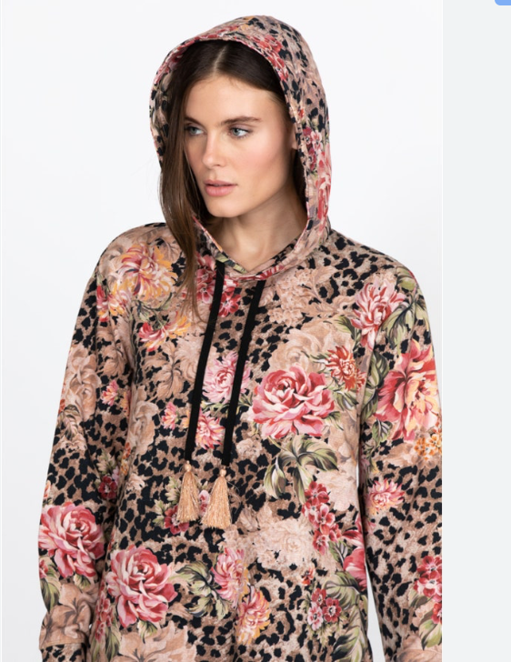 Johnny Was- Vintage Rose Crew Neck Sweatshirt