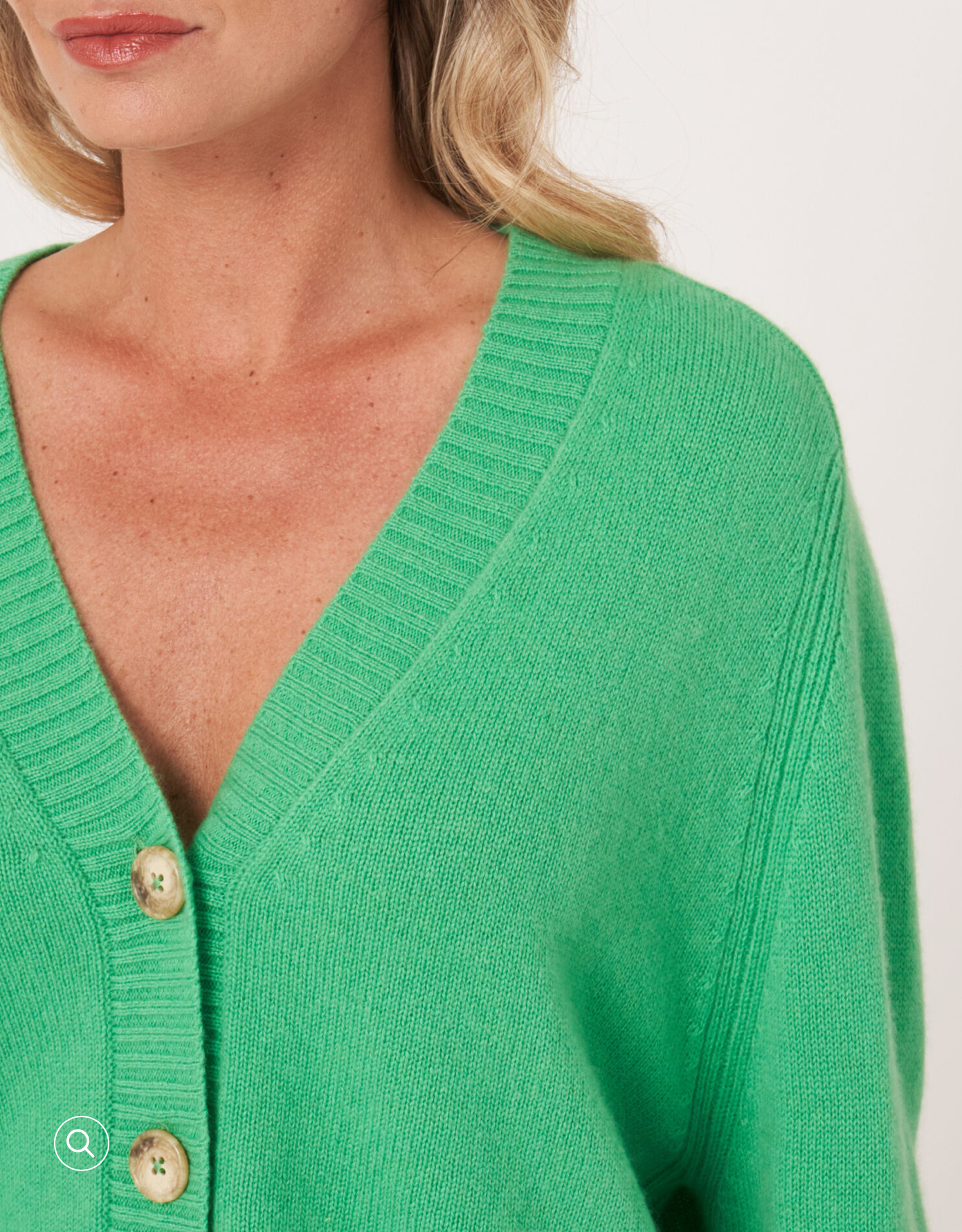 Repeat Cashmere- Cropped Cardi- Basil