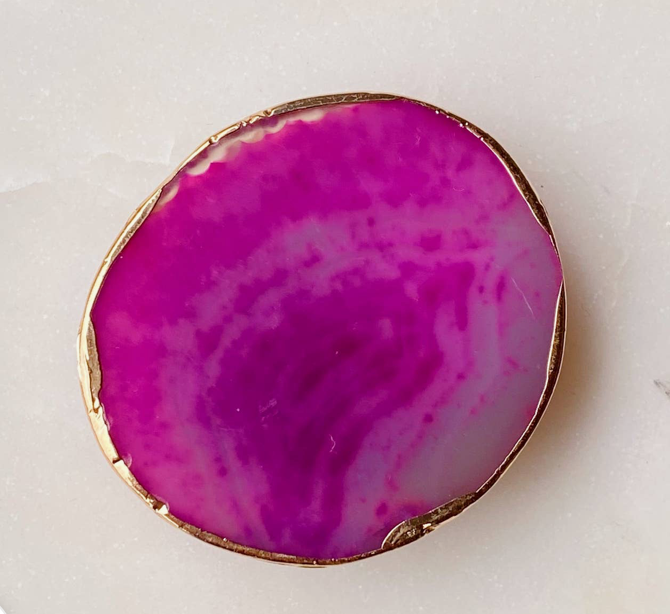 Ellison & Young- Pink Agate Pop Socket