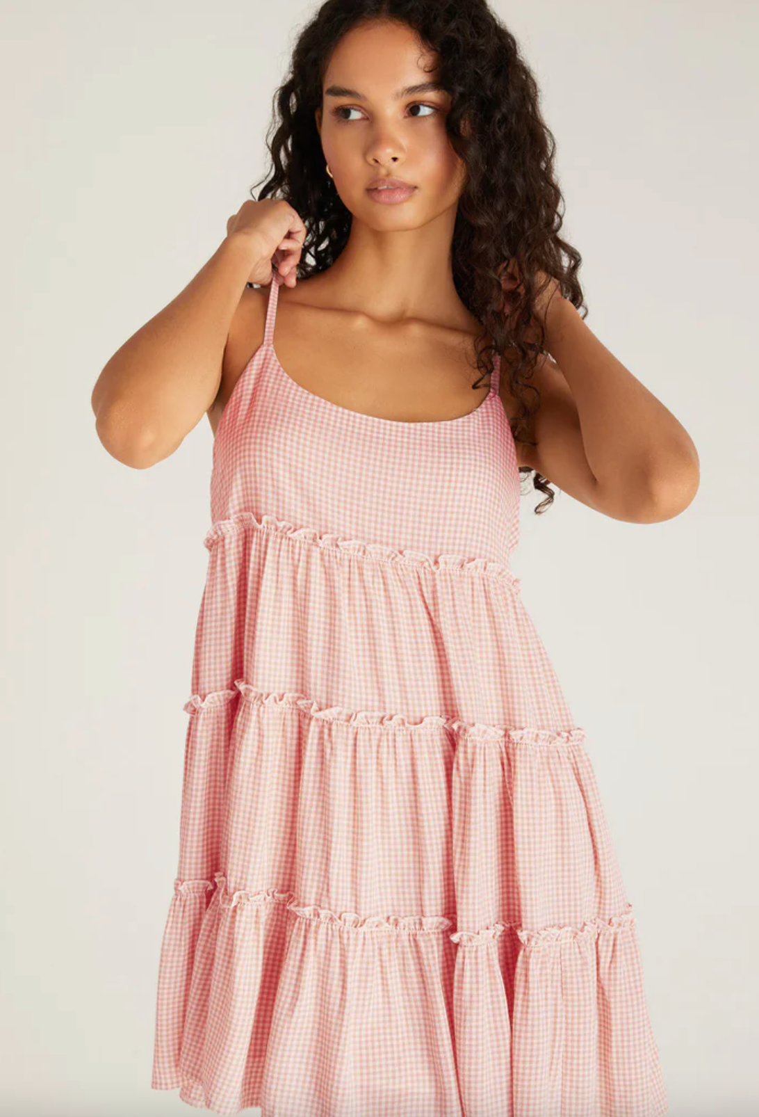 Z Supply | Carina Gingham Mini Dress | Seashell Pink