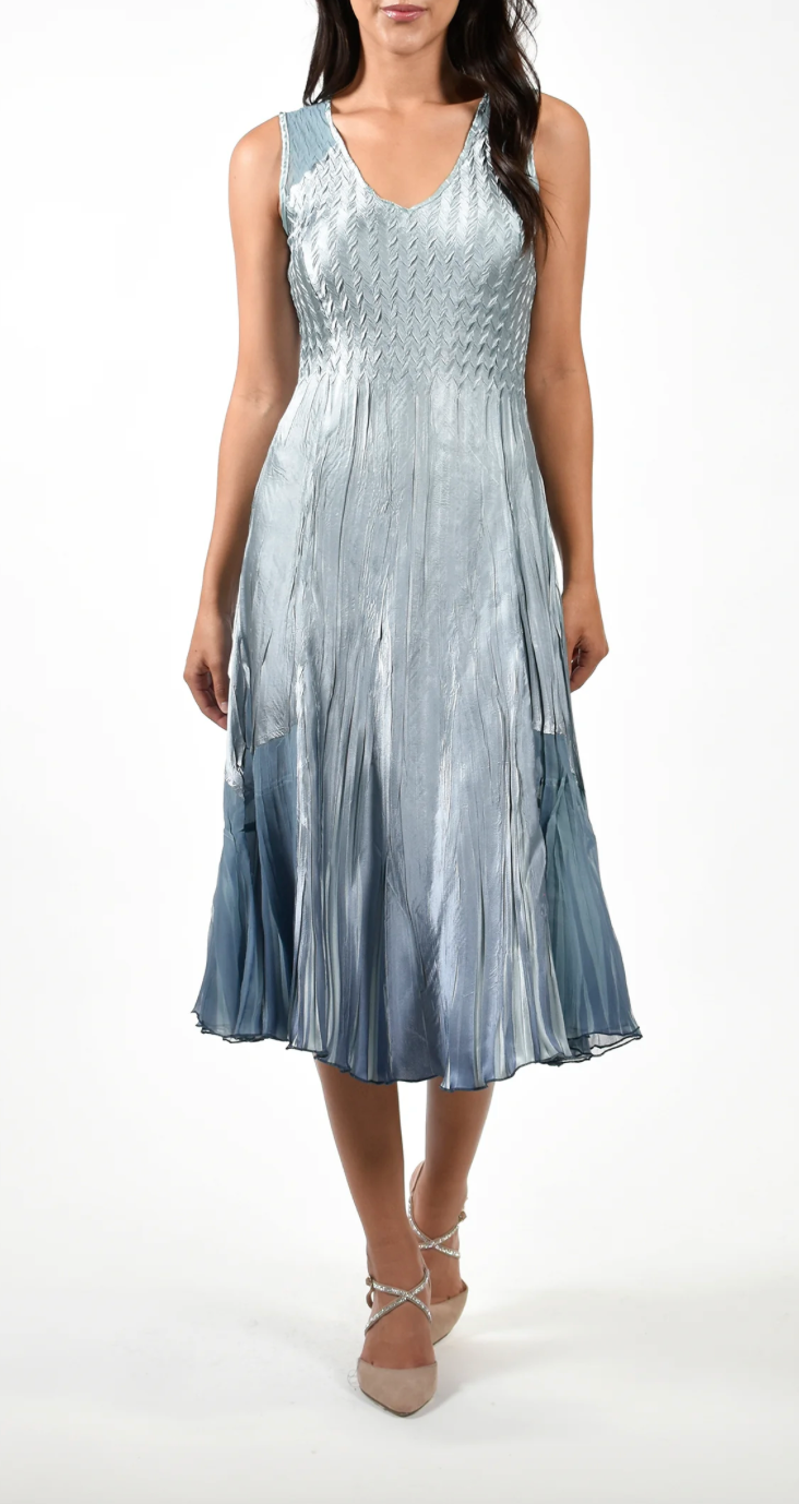 Komarov- Chiffon Ruffle Set- Ocean Blue