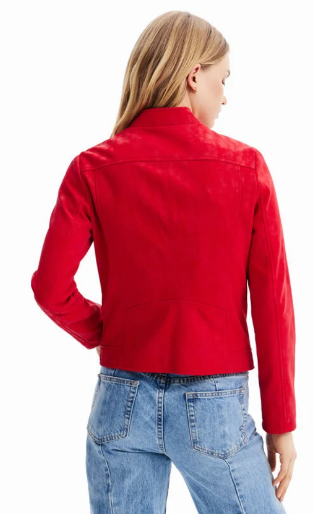 Desigual- Biker Jacket- Red