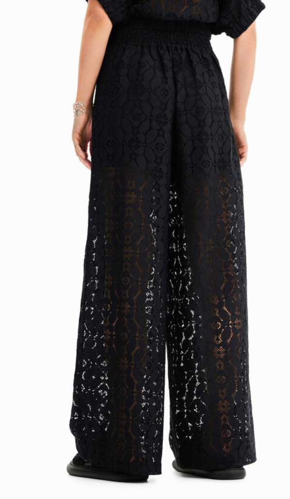 Desigual- Lace Trouser- Black