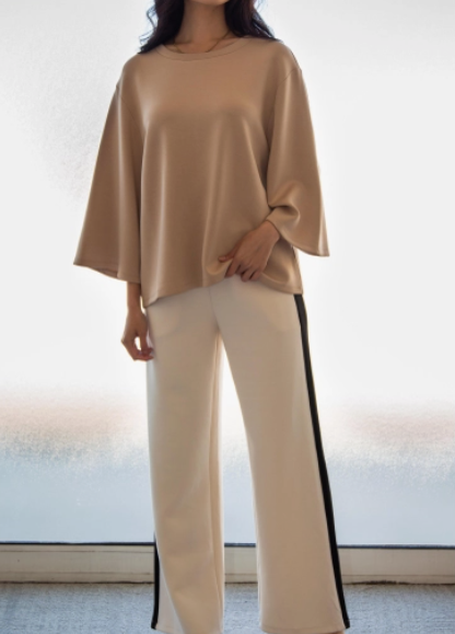 Before You - Modal 3/4 Sleeve Top - Taupe