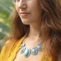 Leto Leaflet Turquoise Necklace