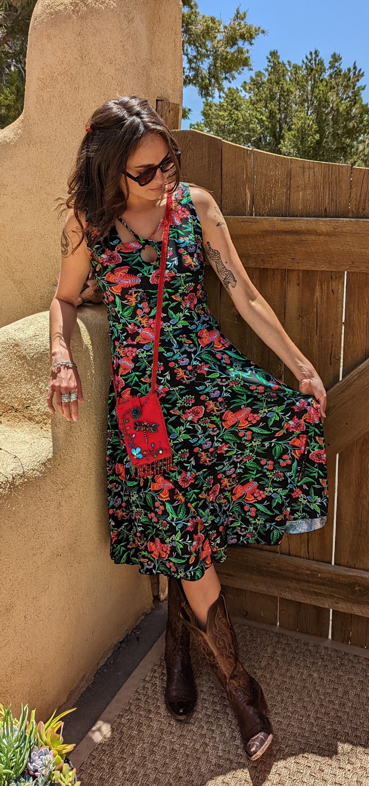 Bucko- Crystal Dress- Black/Multi