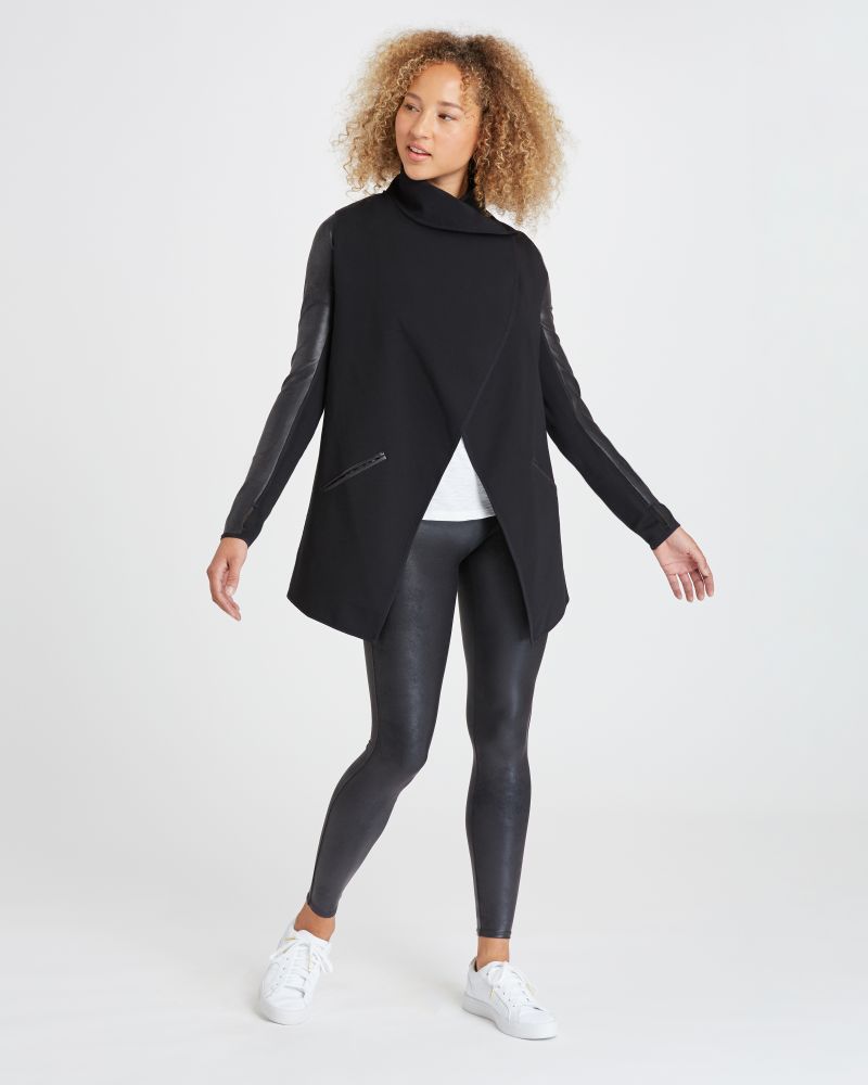 Spanx - Drape Front Jacket - Black