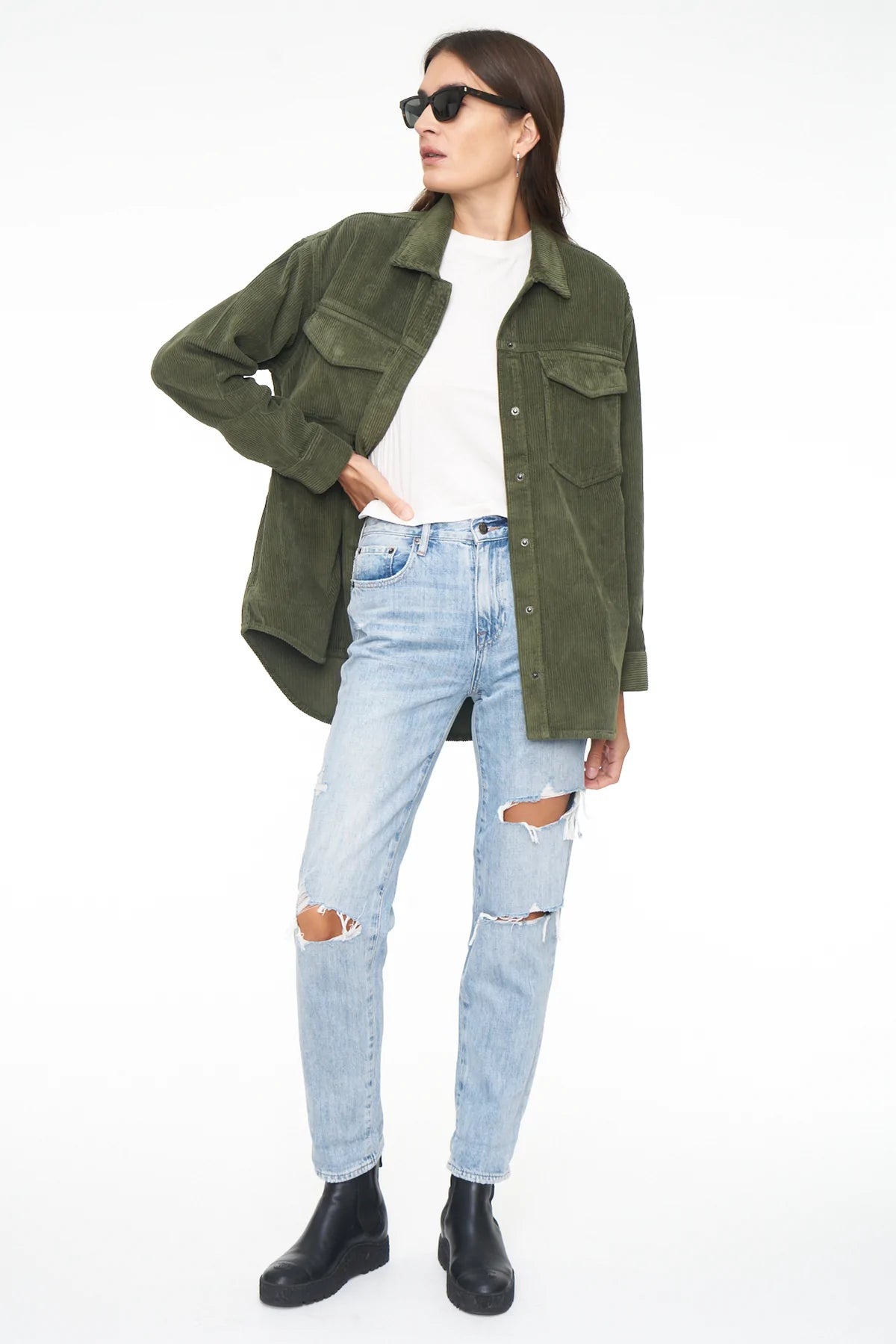 Pistola - Mandy Oversized Shacket - Pine