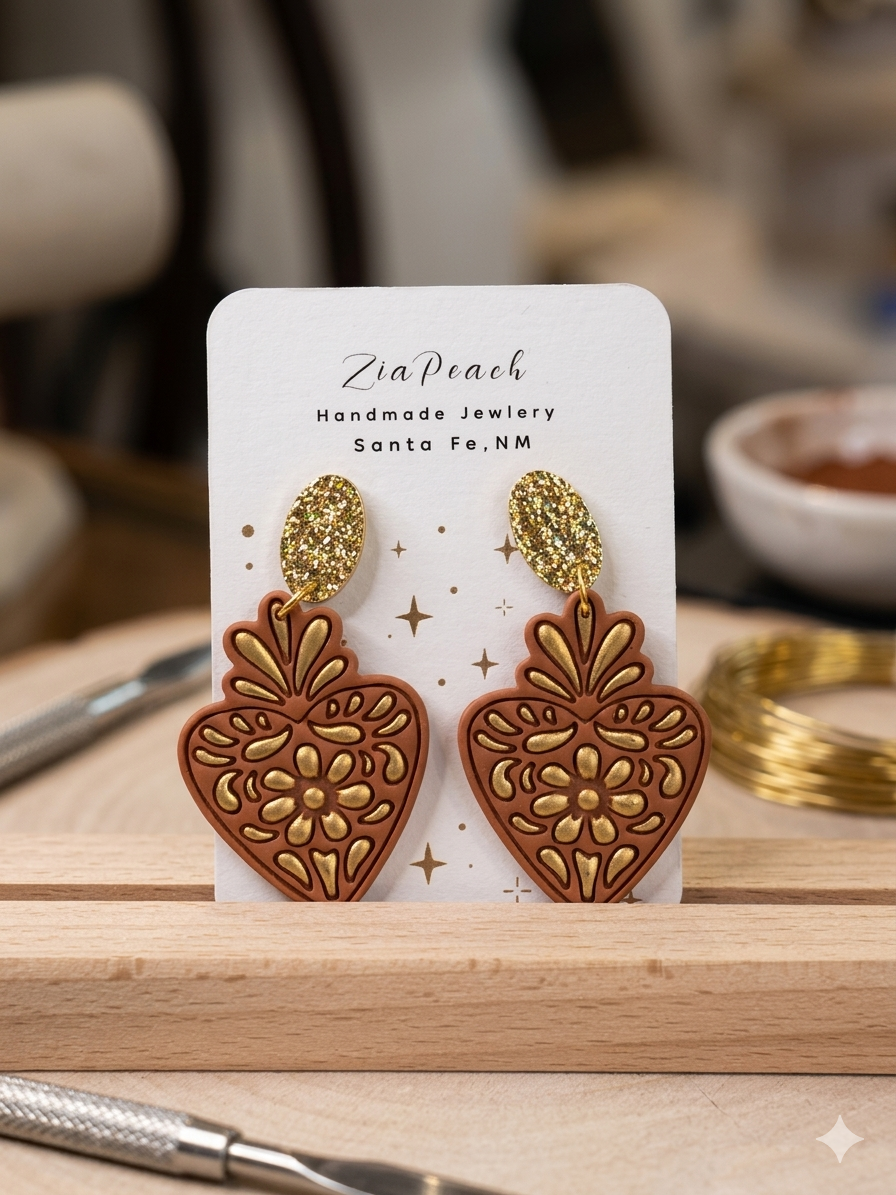 ZiaPeach | Mexican Heart Earrings