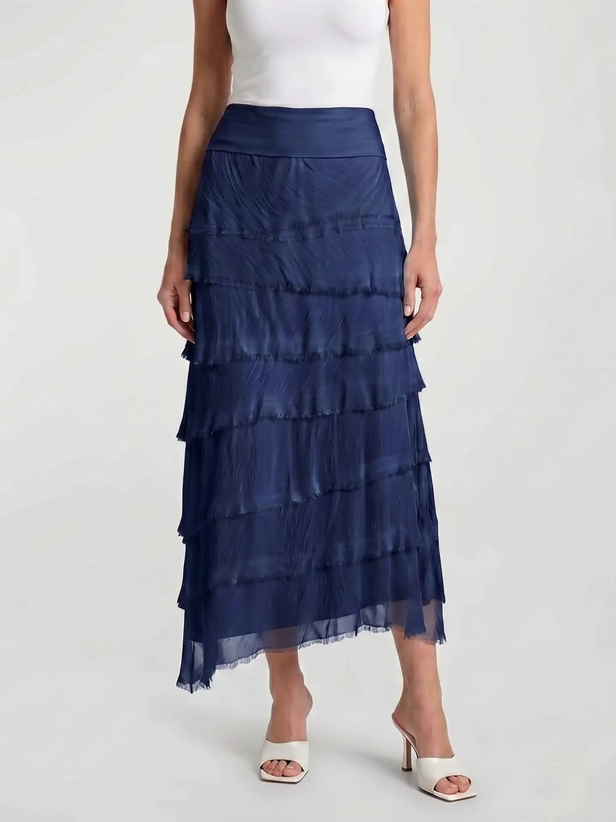 TINA | Elisa Silk Ruffle Skirt | OS