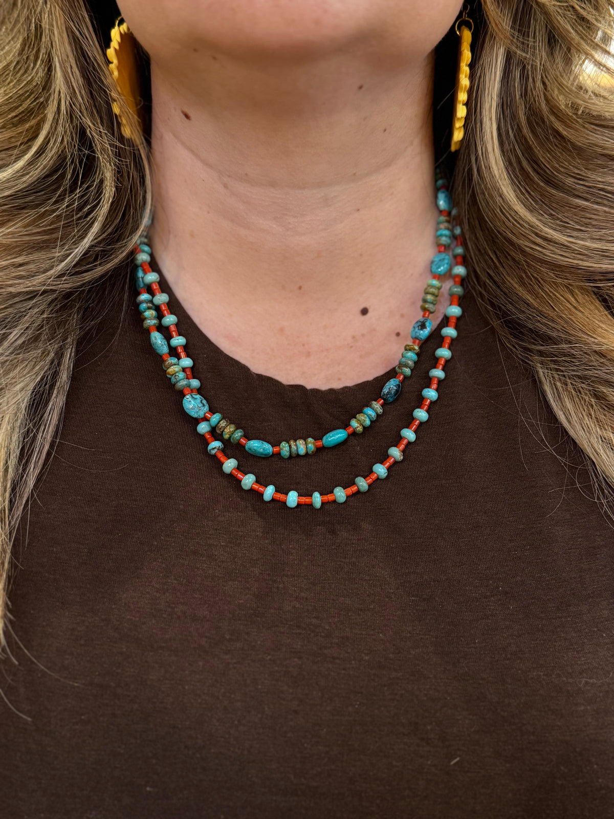 Sophia Alba Designs | Turquoise Teardrop & Heishe Necklace