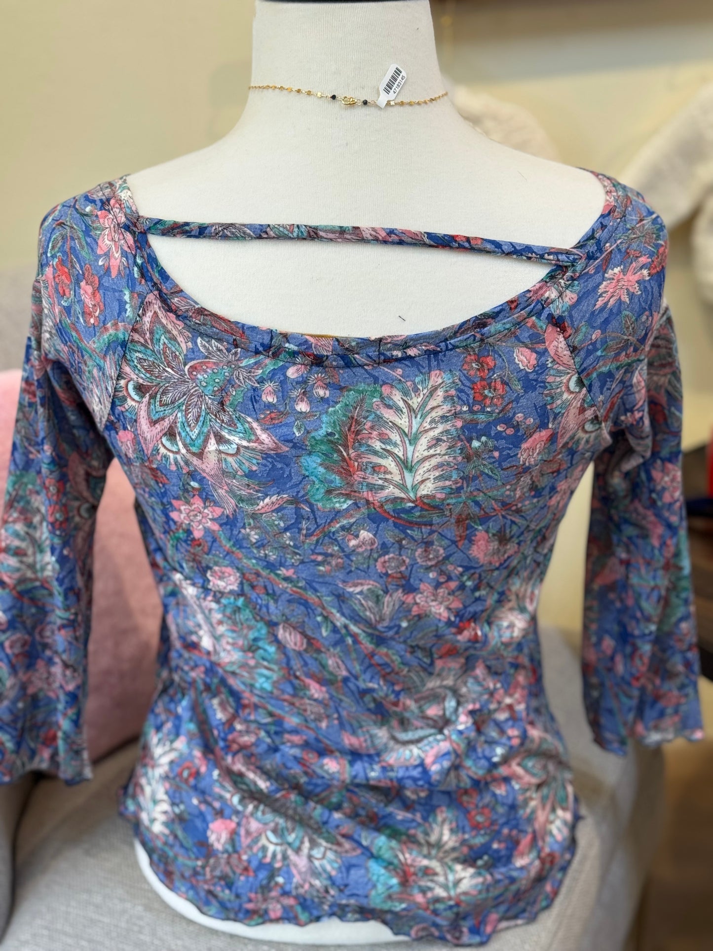 Bucko | Eve Ballet Top | Blue Teal Print