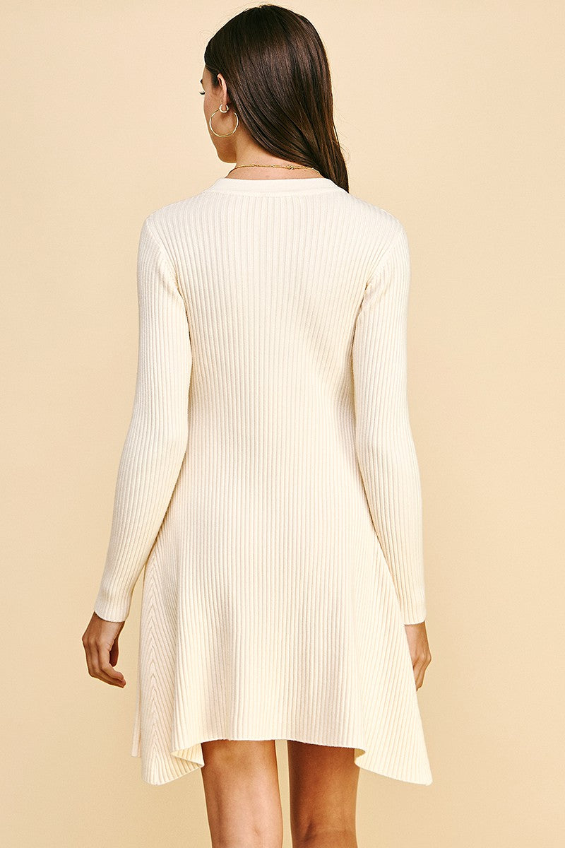Pinch-Mini Sweater Dress