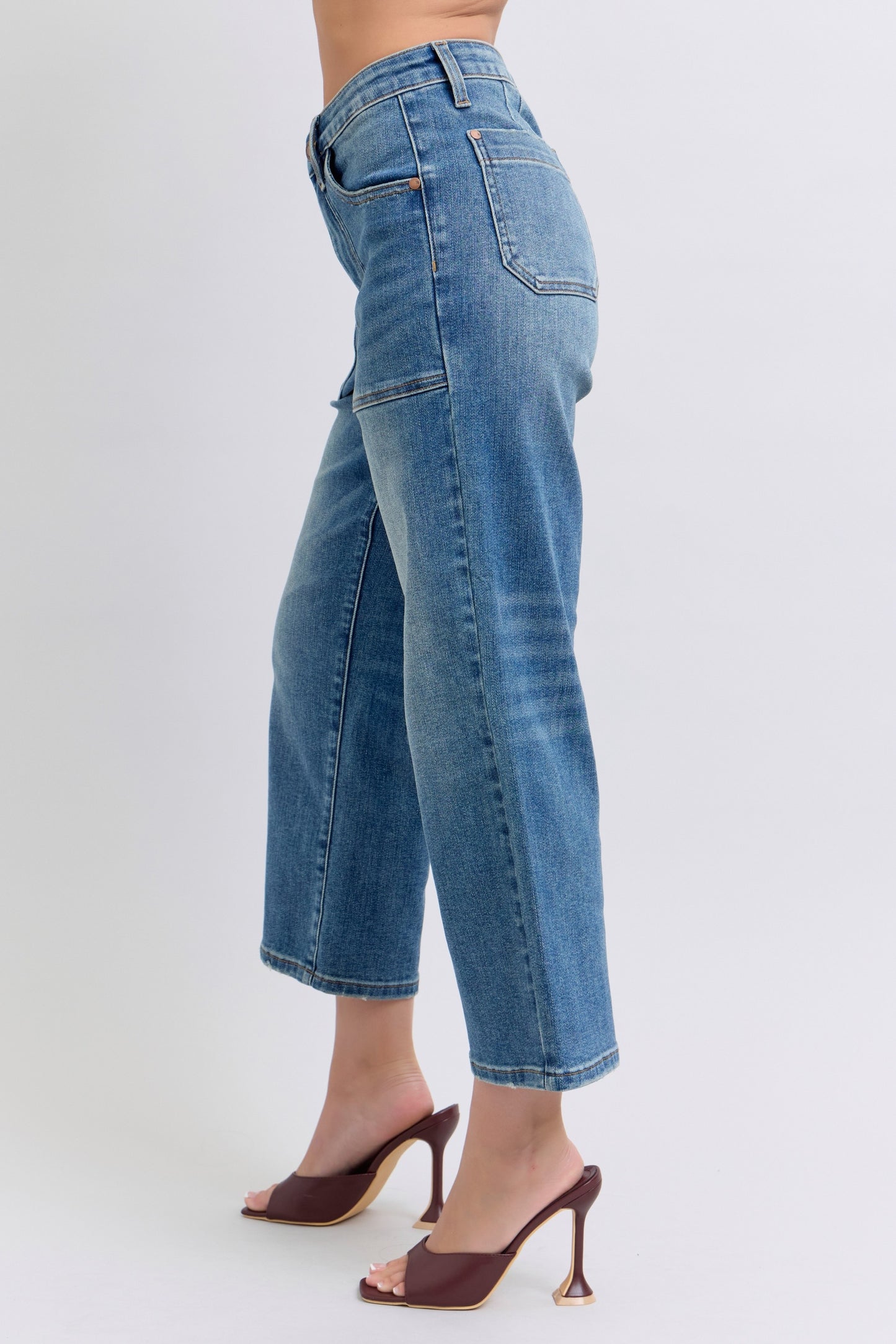 Judy Blue | Crop Wide Jeans