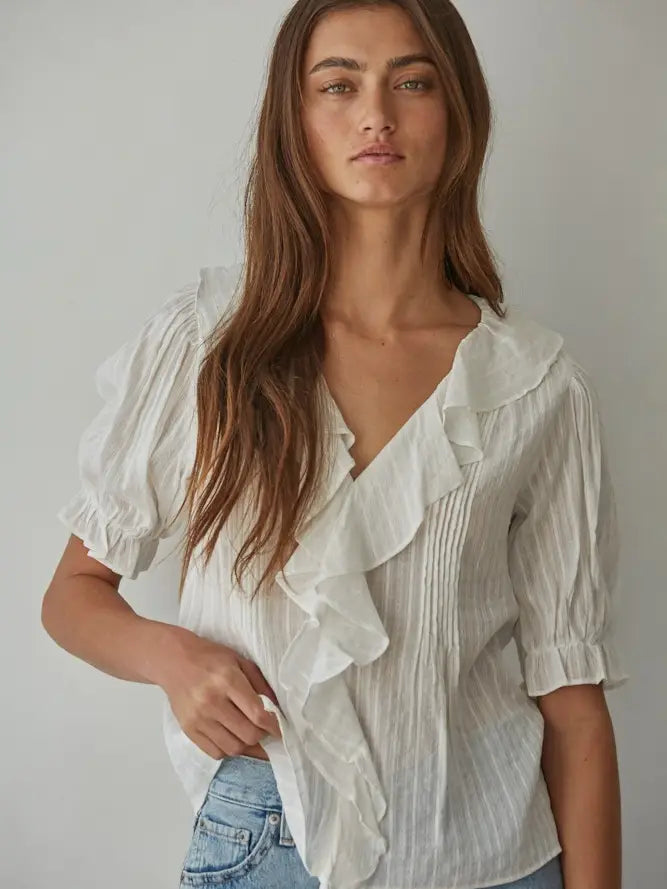 By Together | Woven V-Neck Top