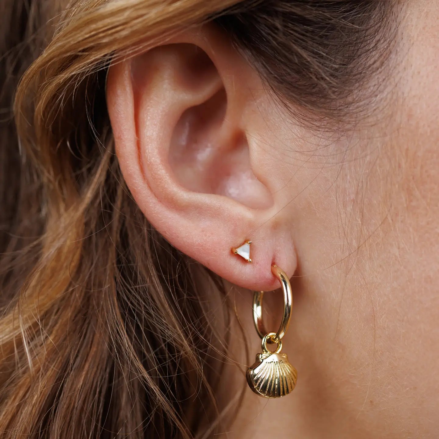 JaxKelly | Seashell Hoop Earrings