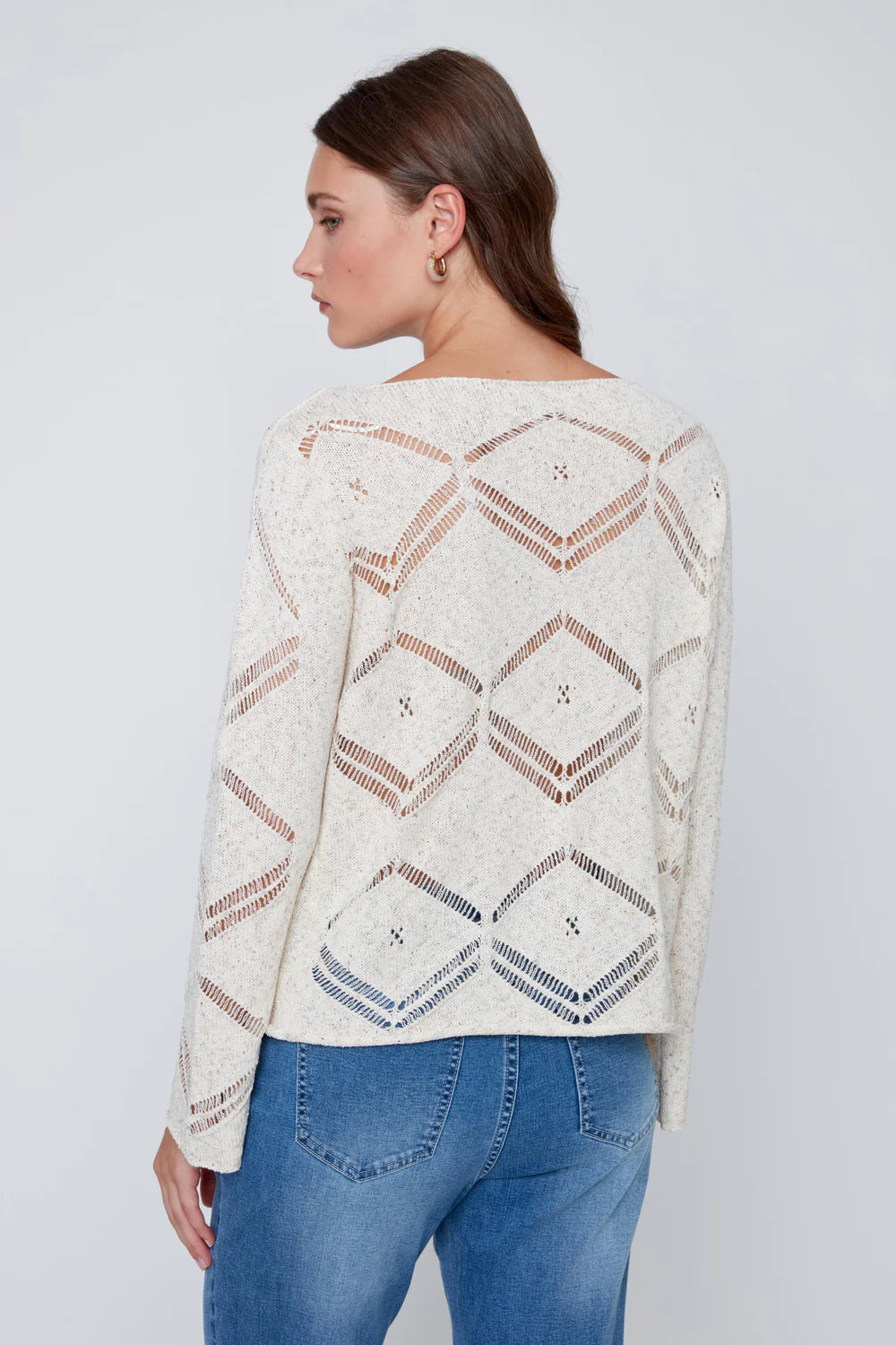 Coco Y Club L/S Diamond Knit Top