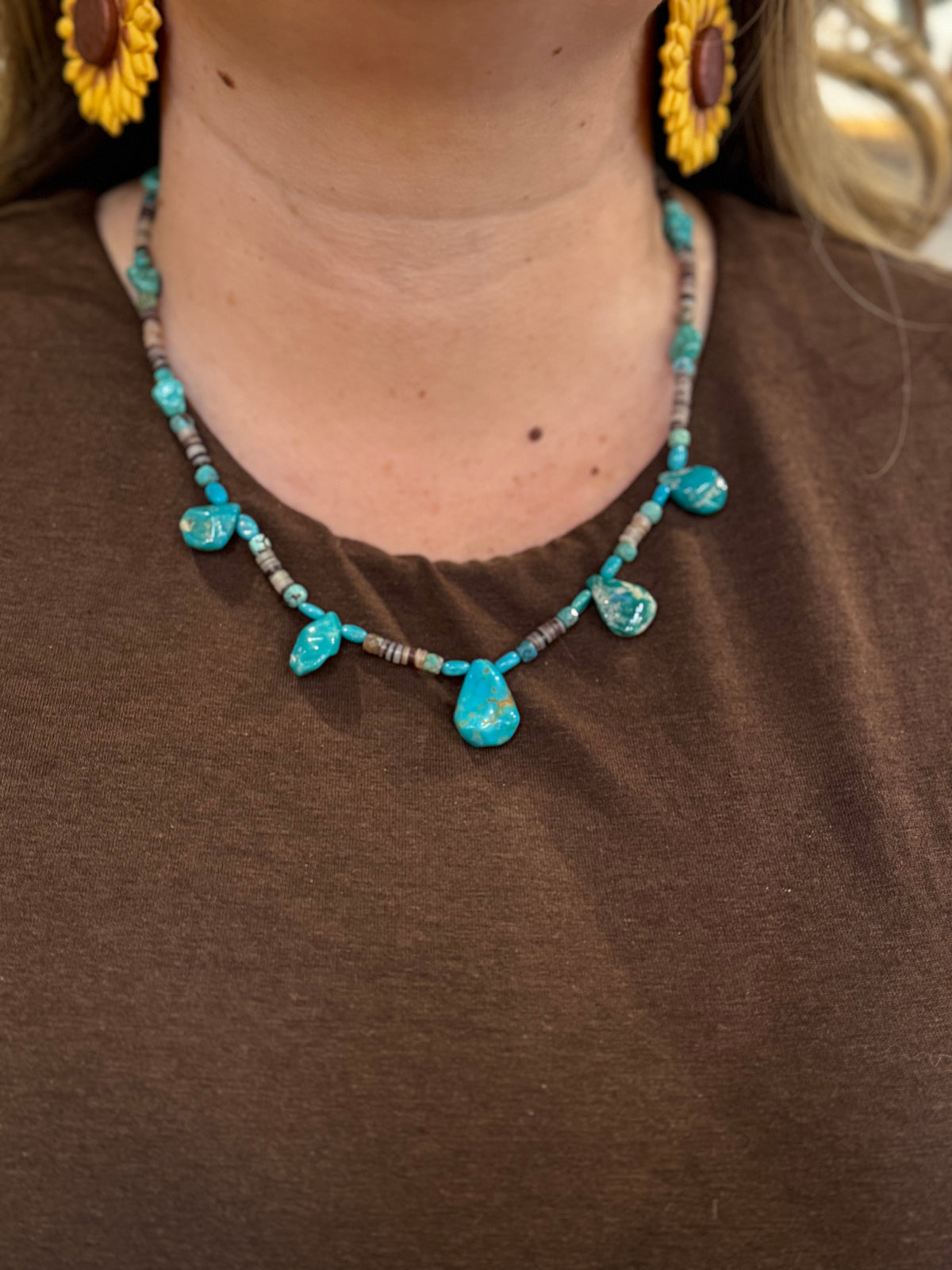 Sophia Alba Designs | Double Strand Turquoise and Coral Necklace