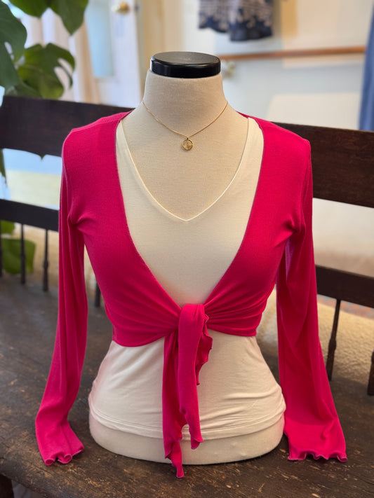 Bucko | Sweater Knit Shrug | Hot Pink