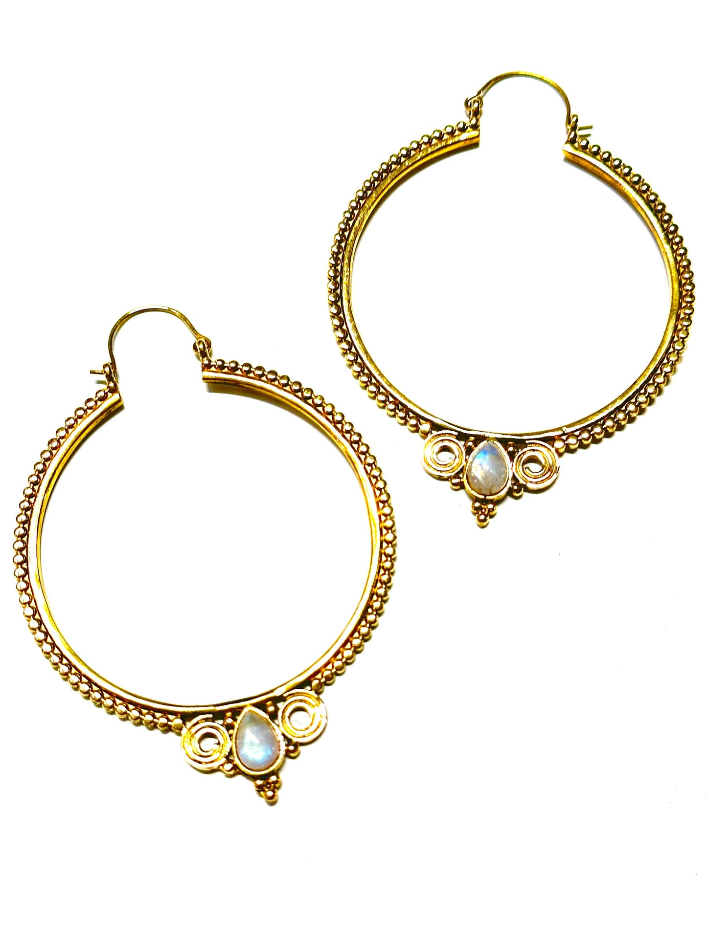 Boho Gal | Sulita Brass Moonstone Earring