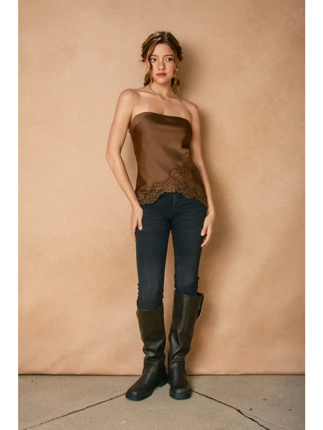 Dress Forum | Dull Satin Tube Top