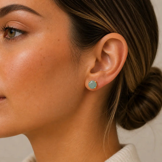 JaxKelly | Round Amazonite Studs