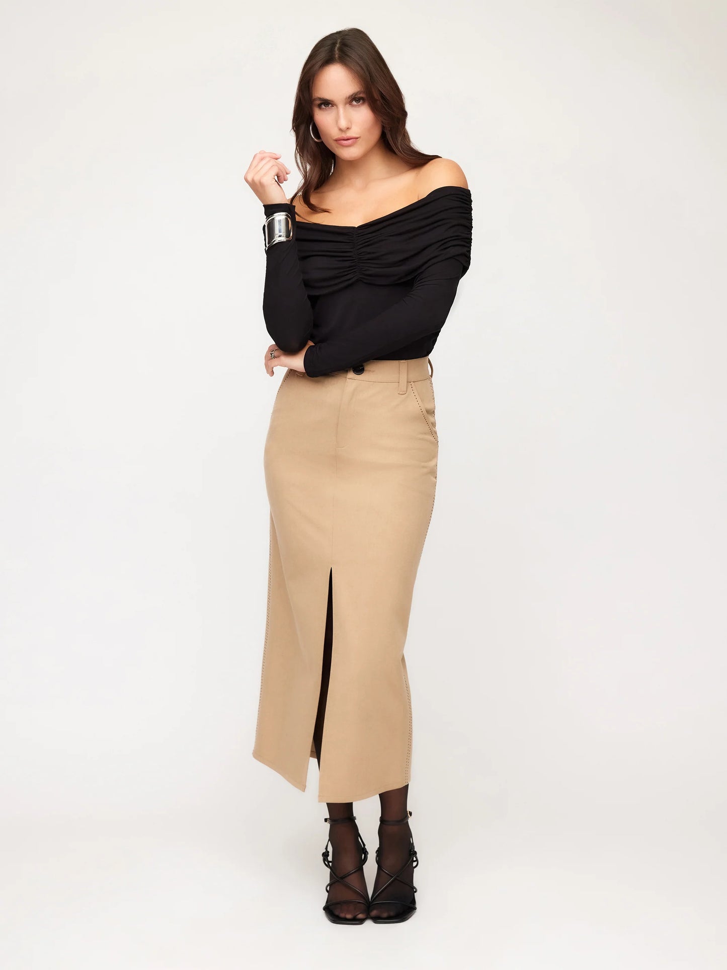 Fifteen Twenty - Claire Saddle Stitch Skirt