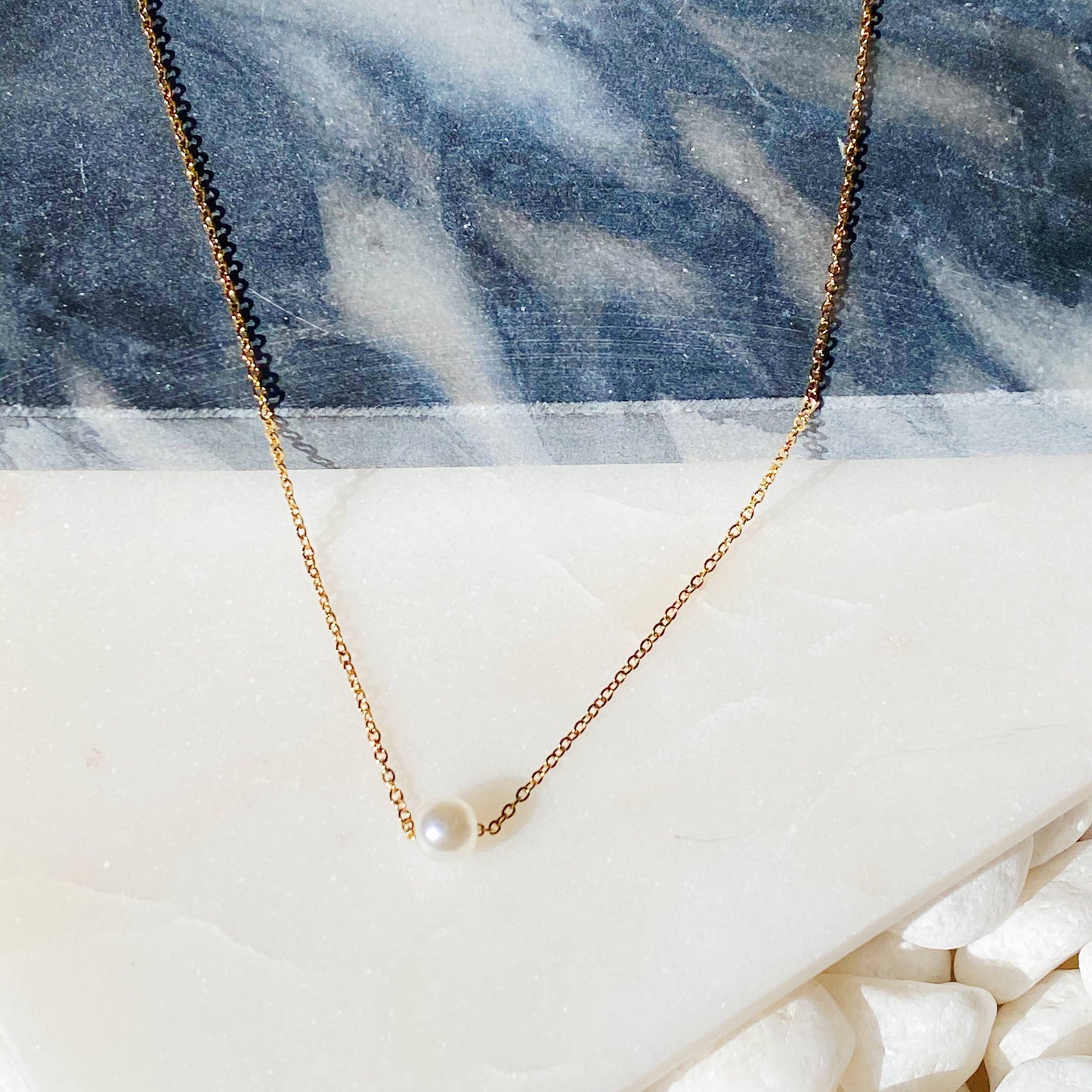 Ellison+Young | Dainty Single Pearl Necklace