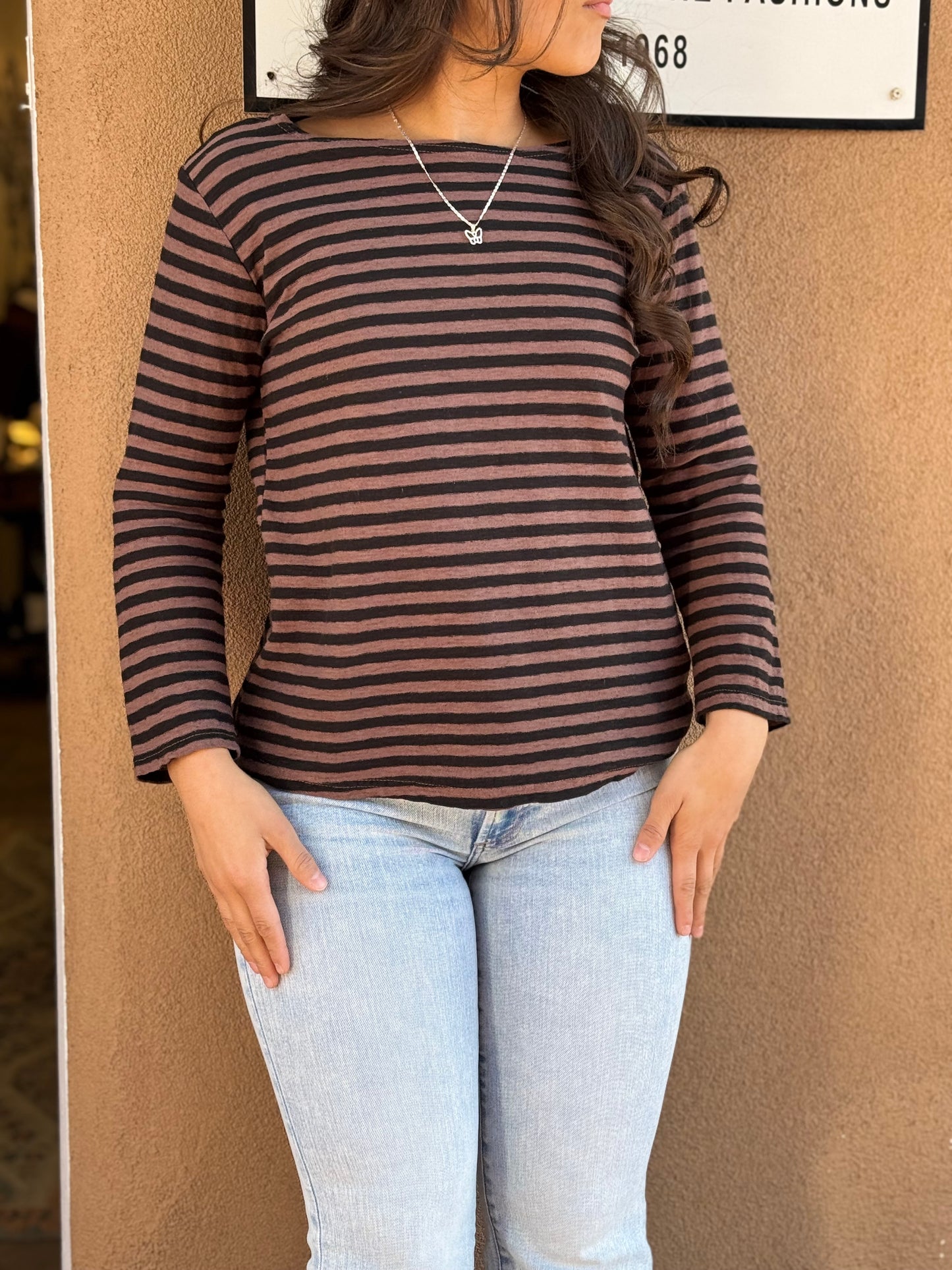 Cutloose | 3/4 Boat Neck Tee | Stripe