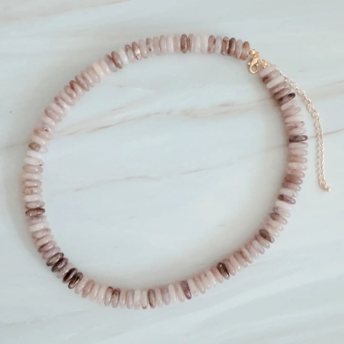 Ellison+Young | Blush and Earthy Beaded Necklace