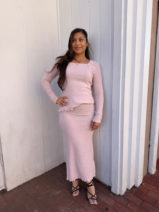 Bucko | Tania Pencil Skirt | Pastel Pink