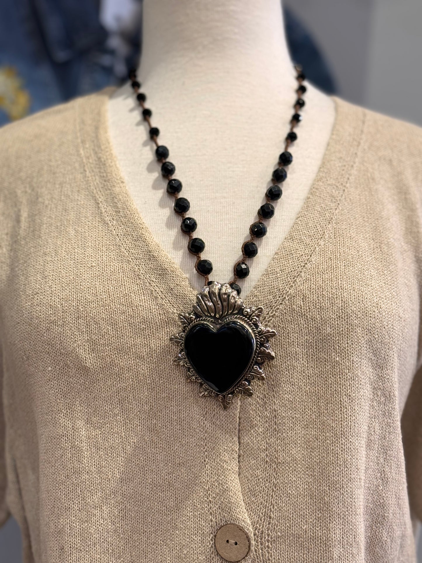 Tara Gasparian | Black Heart Necklace