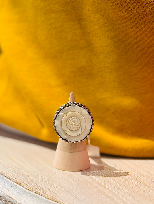 Tara Gasparian | Bone Rose Ring