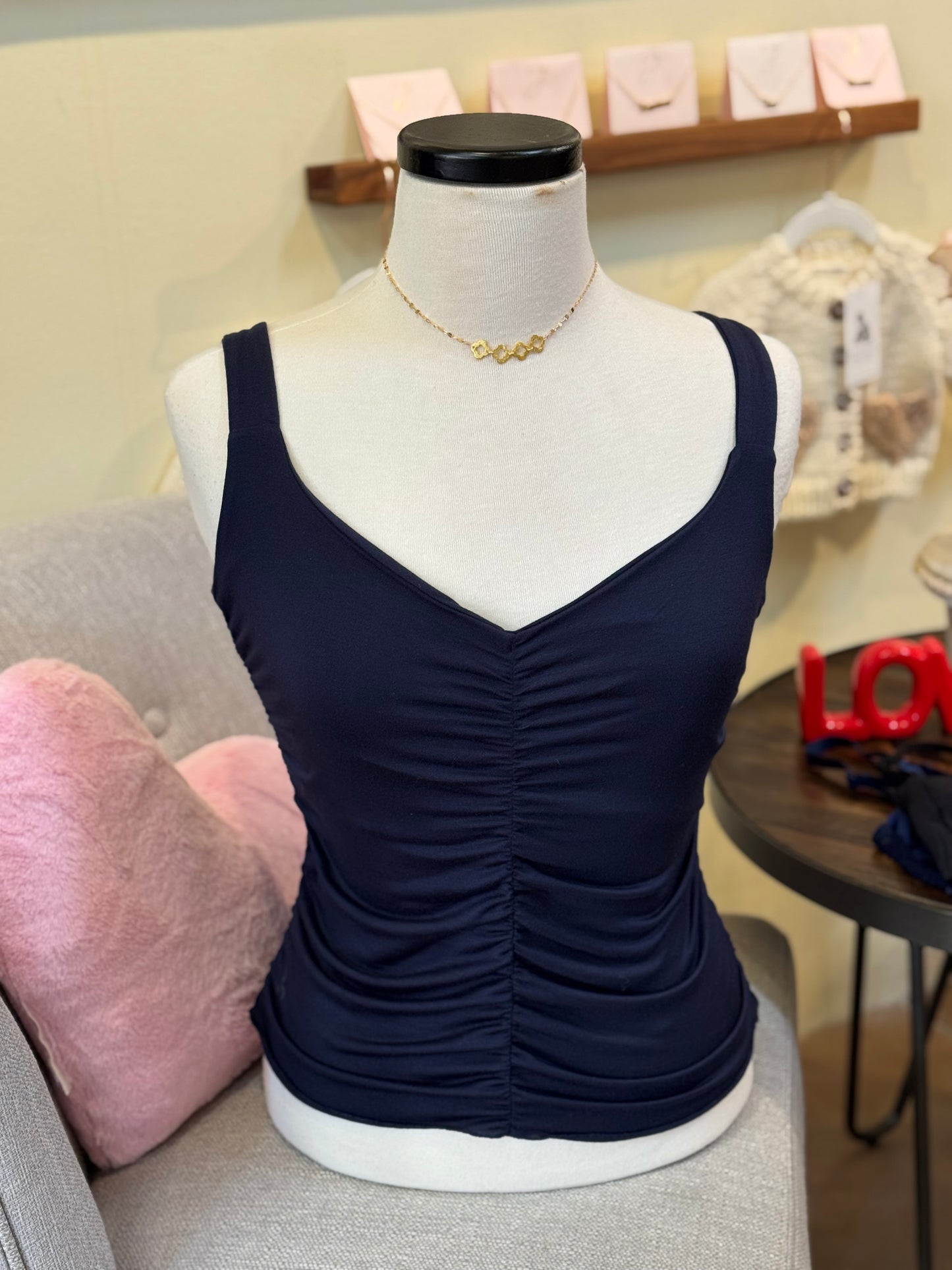 Bucko | Cora Ruched Top | Navy