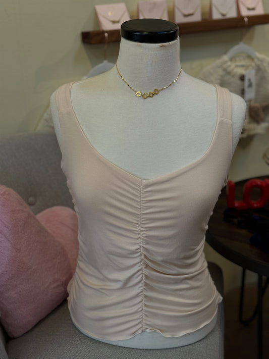 Bucko | Cora Ruched Top | Blush