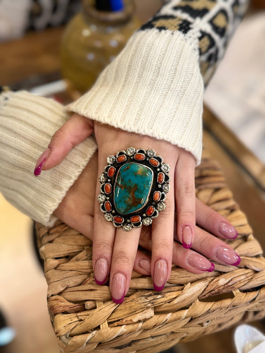 Tara Gasparian | Turquoise Coral Ring