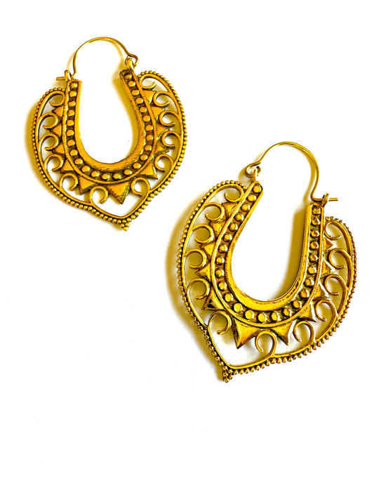 Boho Gal | Dahlia Brass Hoop