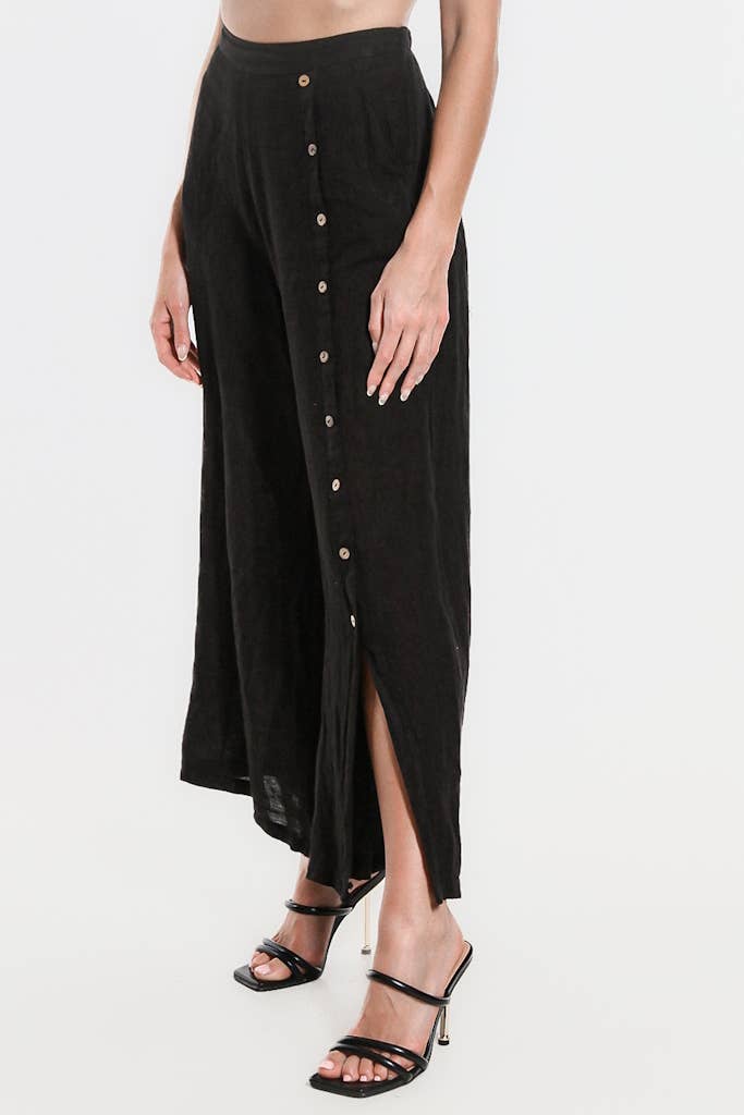 TINA | Gracelynn Button Linen Pant | OS