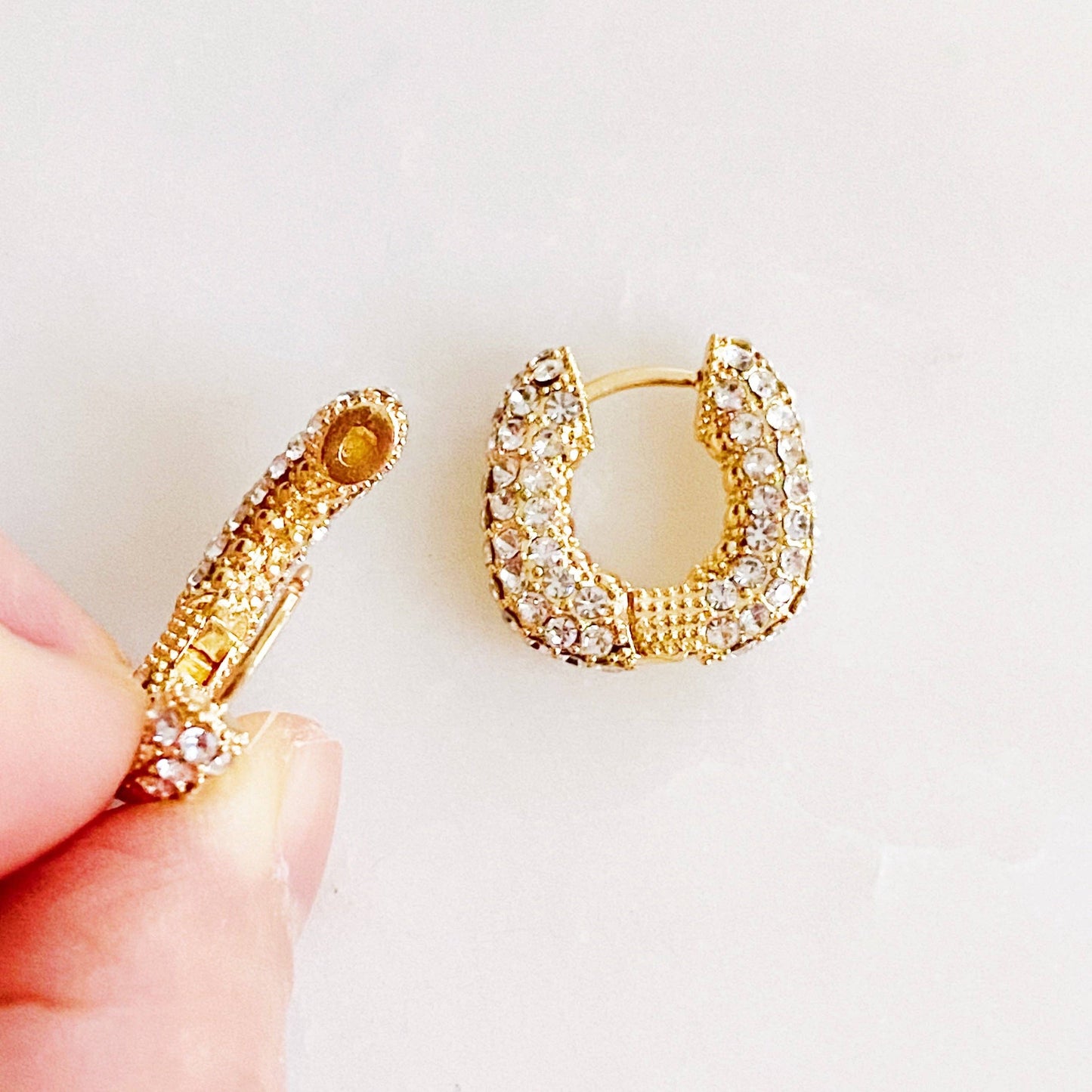 Ellison+Young | Shine Up Square Huggie Hoop Earrings