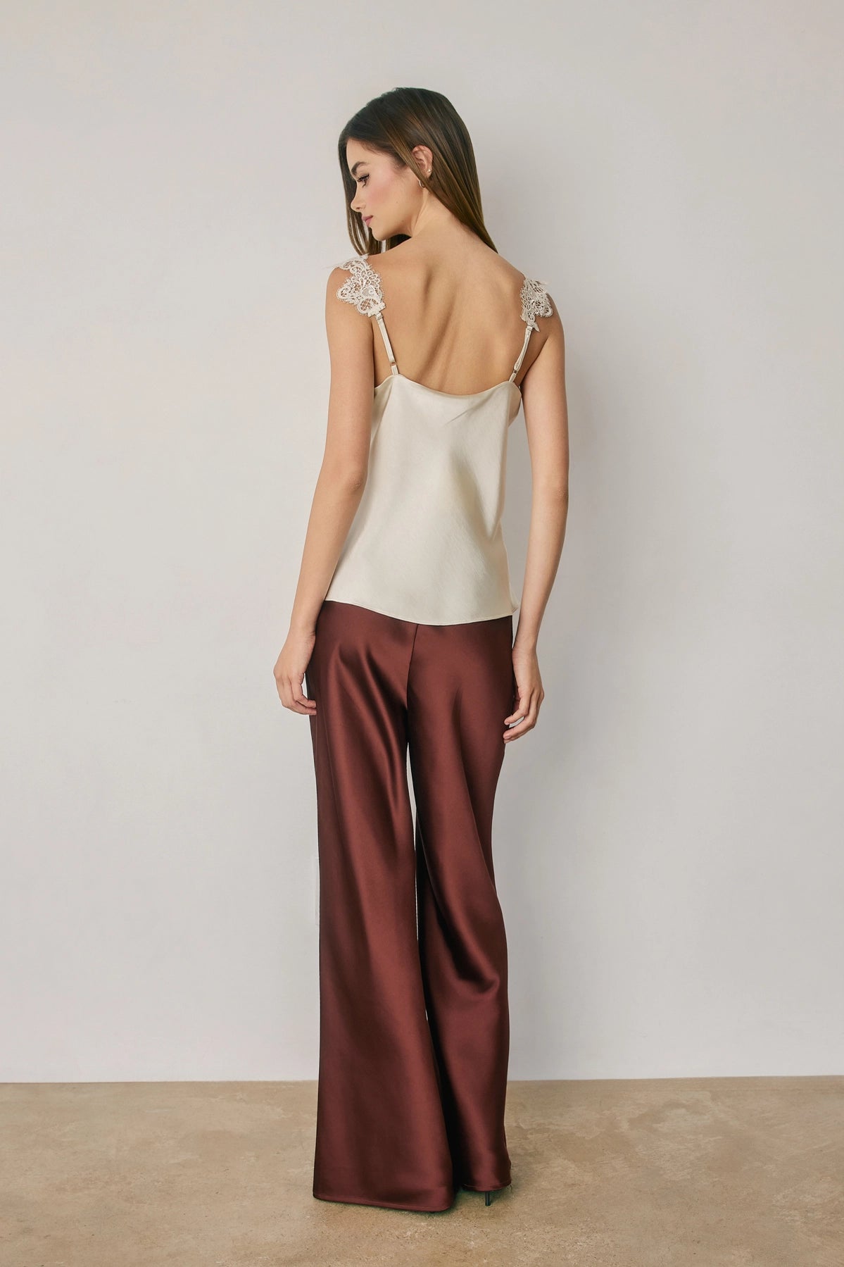 Dress Forum | Satin Straight leg Pants