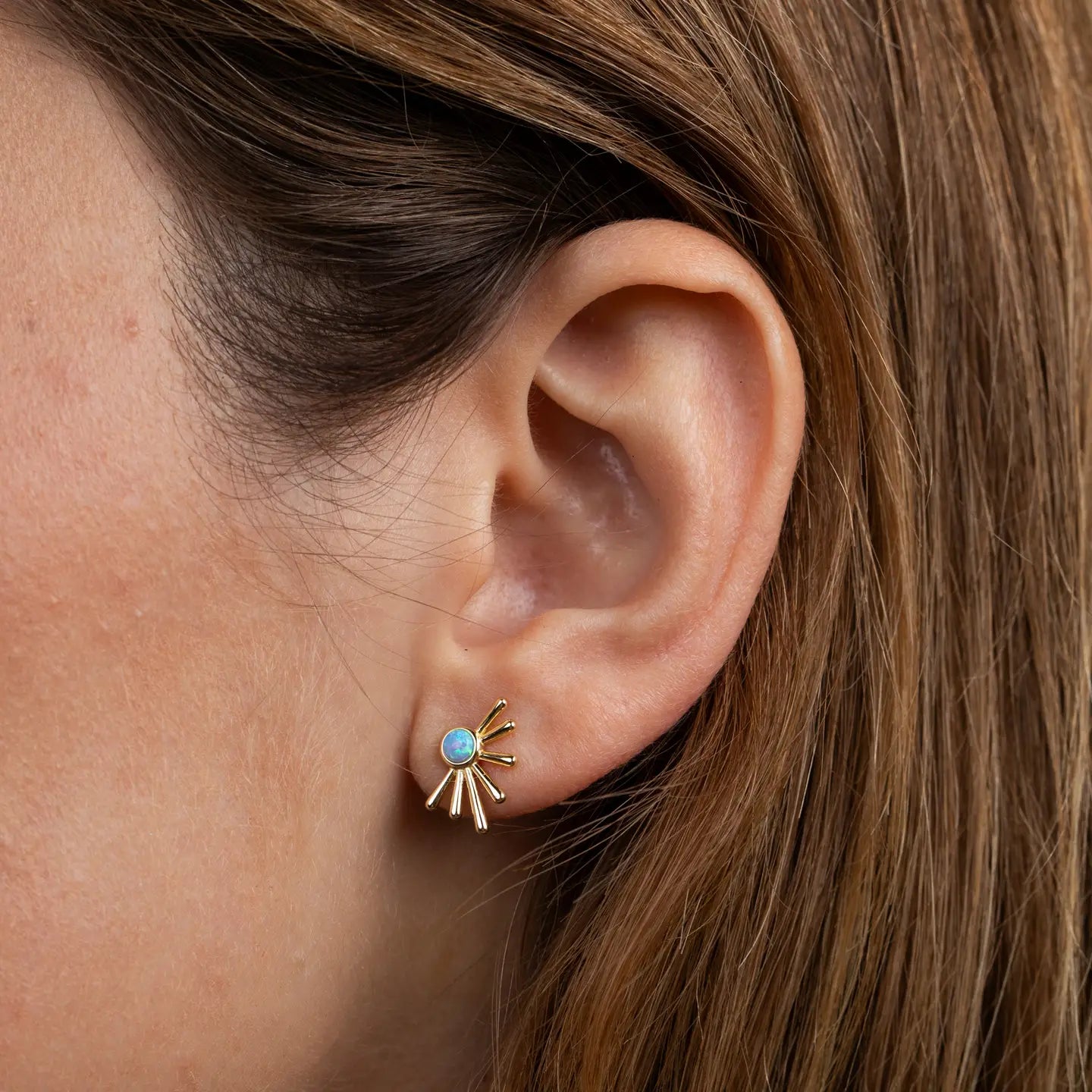 JaxKelly | Sun Ray Gold Earrings