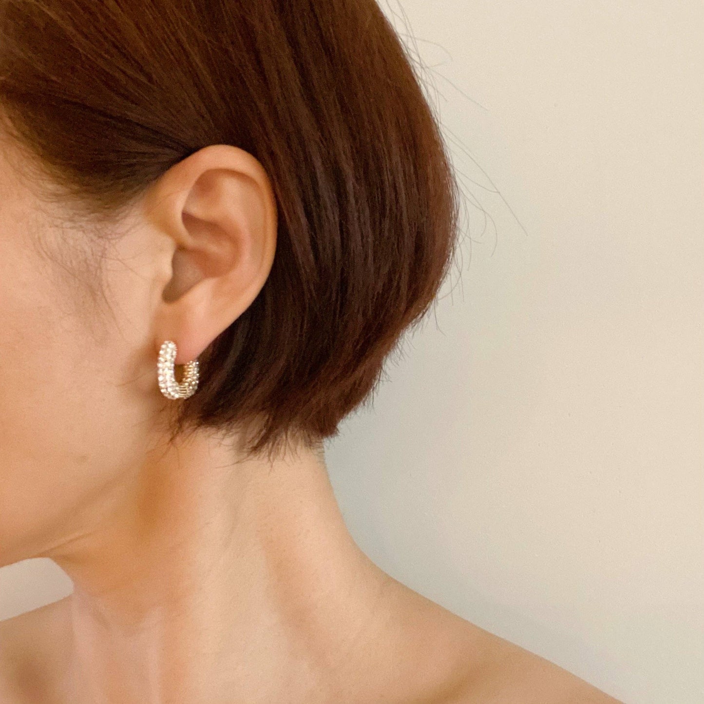 Ellison+Young | Shine Up Square Huggie Hoop Earrings