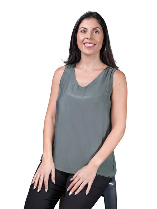 TINA | Dina V-Neck Tank | OS